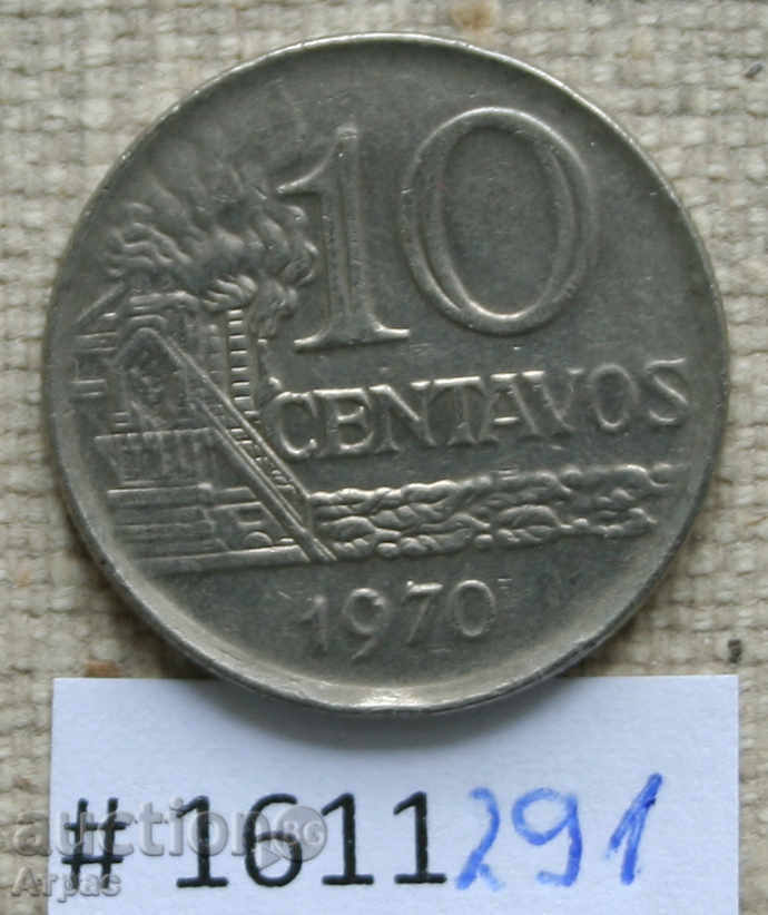 10 cent. 1970 Brazil