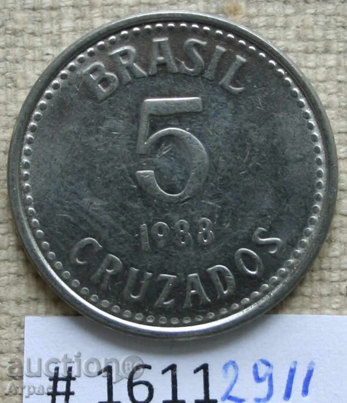 5 kruzados 1988 Brazilia