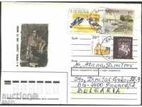 Пътувал  плик с марки  от  Литва