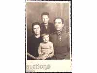 Familia ofițer Poza lui din Bulgaria - carte poștală