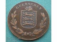 Guernsey 8 Double 1918 H Rare (kkk)