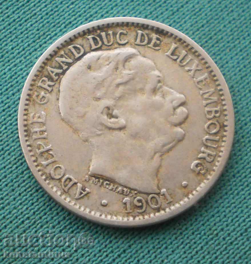 Luxembourg 10 Sentim 1901 Rare (kkk)