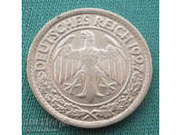 Germany Reich 50 Pfeif 1927 F Rare (kkk)