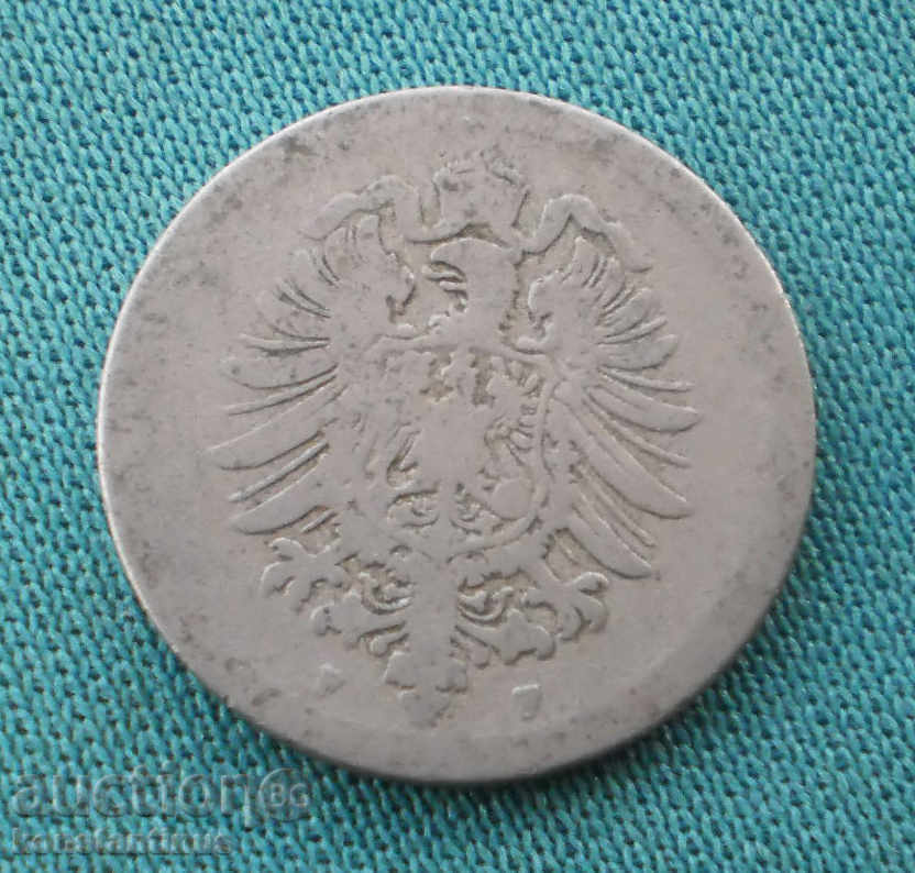 Германия Имперски Райх 5 Пфениг 1875 F Rare ( kkk ) с цена € 1.53 | 2.99 лв.