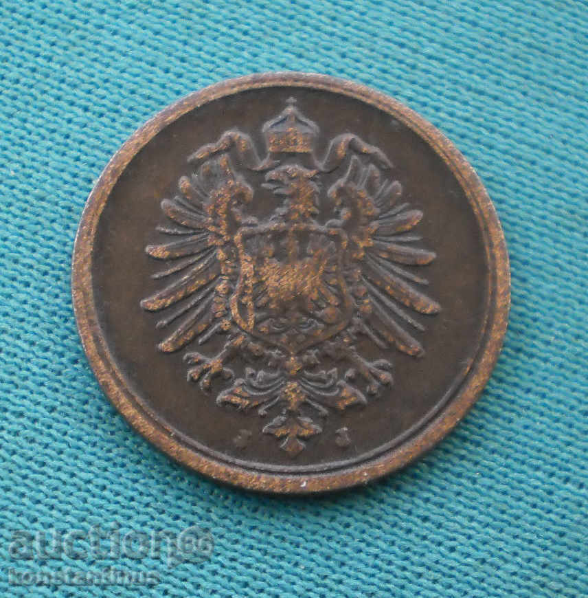 German Imperial Reich 1 pfennig 1875 J Rare (kkk) cu preț € 6.65 | 13.01 BGN