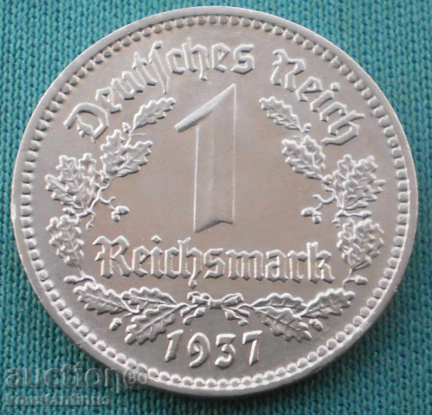 Germania III Reich 1 Mark 1937 A Rare (kkk) cu preț € 10.23 | 20.01 BGN