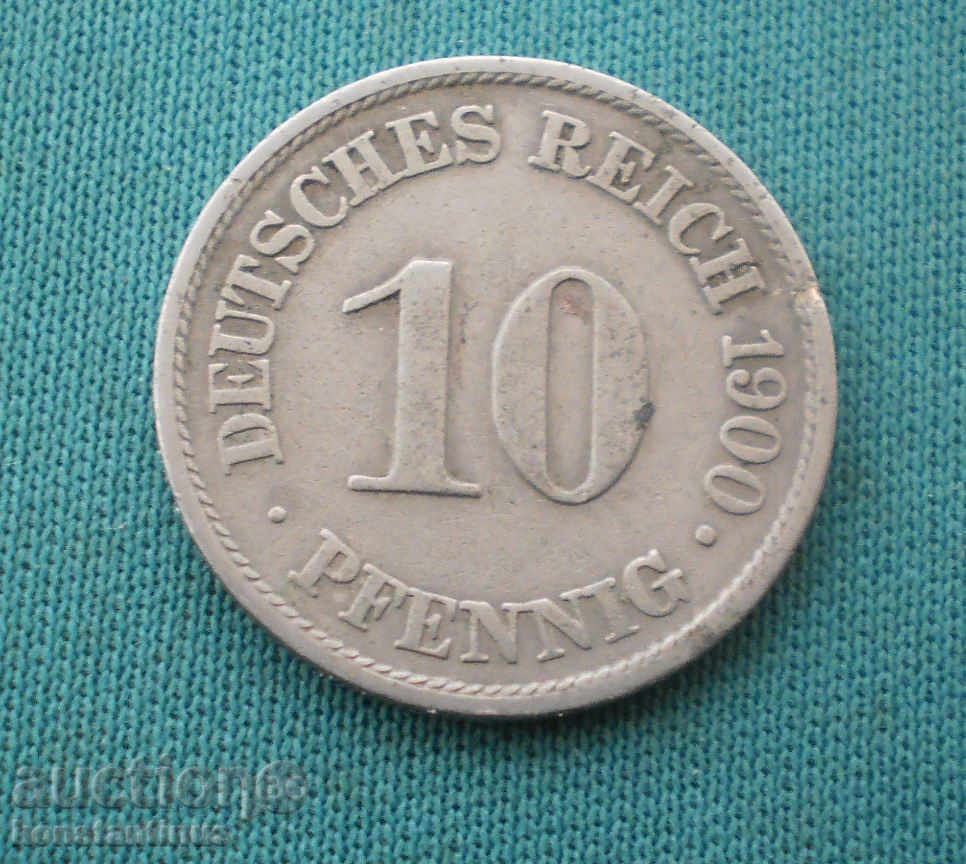 German Imperial Reich 10 Pfennig 1900 A Rare (KKK) cu preț € 1.53 | 2.99 BGN