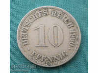 Germany Imperial Reich 10 Pfennig 1900 D Rare (kkk)