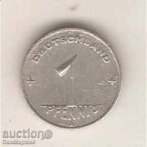 + DDR 1 pfennig 1949 A