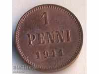 Russian Finnish 1 penny 1911 year