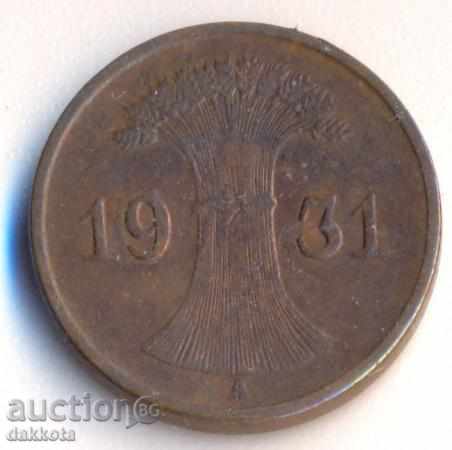 Γερμανία reyhspfenig 1931a με τιμή 1.75 BGN | € 0.89