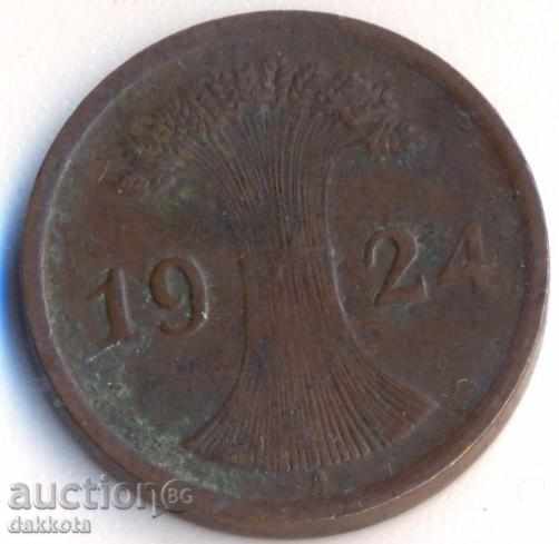 Германия 2 рейхспфенига 1924a с цена 1.75 лв. | € 0.89