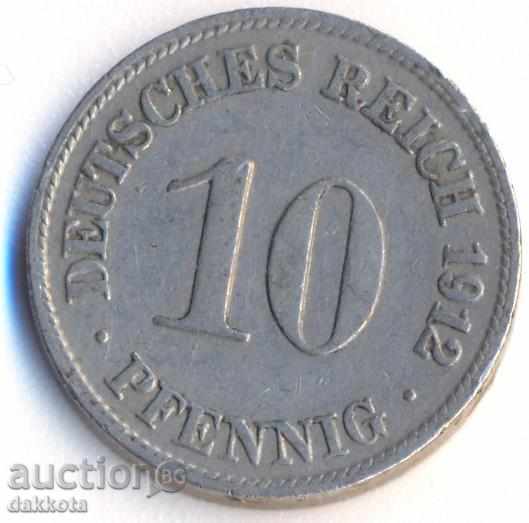 Germania 10 pfenigi 1912d