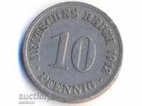 Germania 10 pfenigi 1912d
