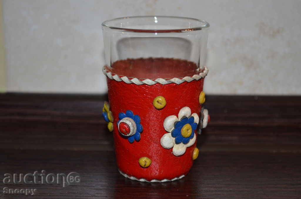 Glass cup in a leather case - 5 Glass cup in a leather case - 5