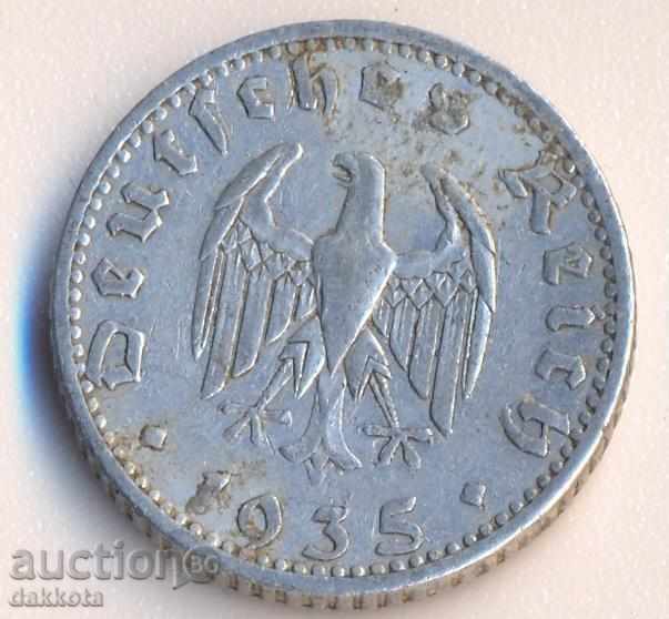 Γερμανία 50 εκατοστά του μάρκου 1935 με τιμή € 2.50 | 4.89 BGN