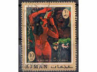 1971. AJMAN. πίνακες ζωγραφικής σειράς. Paul Gauguin.