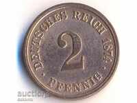 Germania 2 pfennig 1874a