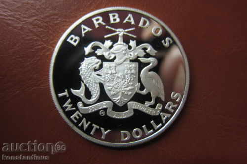 Delivery of Barbados $ 20 1988 PROOF Rare Silver Delivery of Barbados $ 20 1988 PROOF Rare Silver