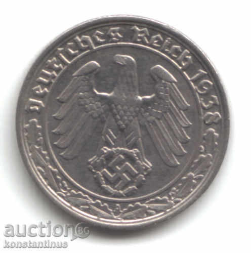 Germany 50 Pfennig 1938 A UNC Very Rare