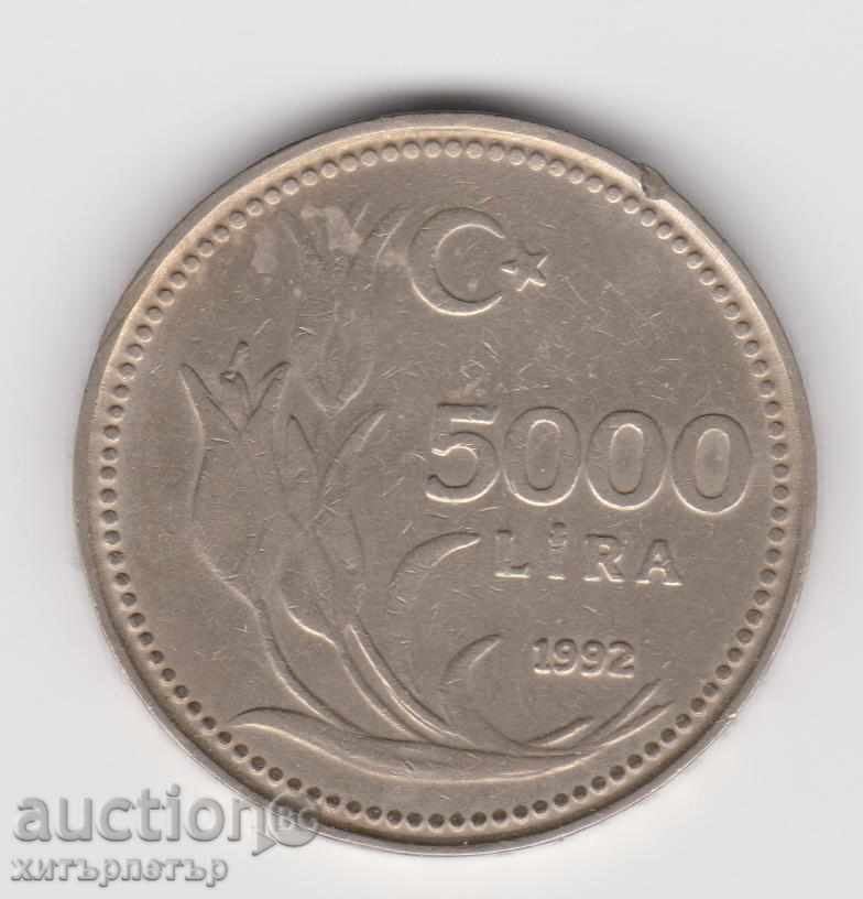 5000 Lira 1992 Turkey 5000 Lira 1992 Turkey
