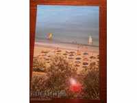 Παλιά καρτ-ποστάλ - μαύρη παραλία - Ταξίδια 1987