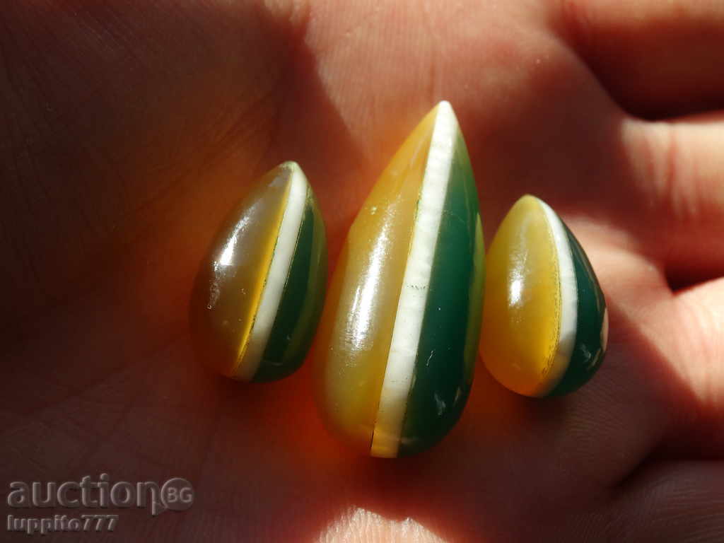 chalcedone 3 pieces - set - 5 chalcedone 3 pieces - set - 5