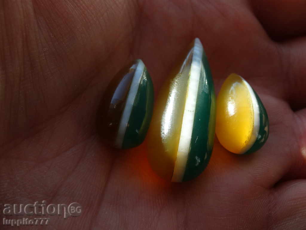 chalcedone 3 pieces - set - 7 chalcedone 3 pieces - set - 7