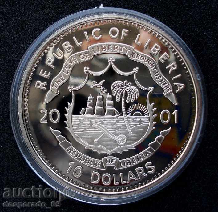 (¯`'•.¸ 10 dollars 2001 LIBERIA UNC ¸.•'´¯) with price 22.00 BGN | € 11.25 (¯`'•.¸ 10 dollars 2001 LIBERIA UNC ¸.•'´¯) with price 22.00 BGN | € 11.25