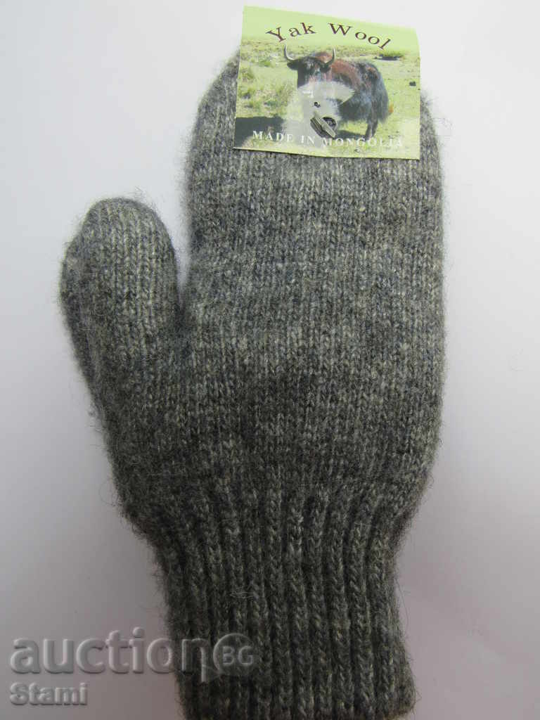 Machine-knit children's wool jacket gloves with one finger,