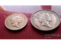 Lot de două monede mici 1989