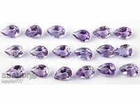 amethyst - natural - faience - 8 pieces - ten