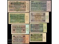 (¯`'•.¸(αναπαραγωγή) ΓΕΡΜΑΝΙΑ πλήρες σετ Rentenmark 1923 UNC