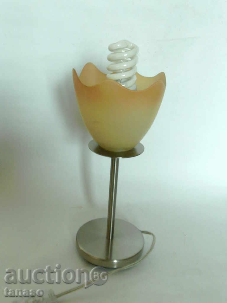 Επιτραπέζιο φωτιστικό από ανοξείδωτο ατσάλι, λειτουργικό με τιμή 25.00 BGN | € 12.78