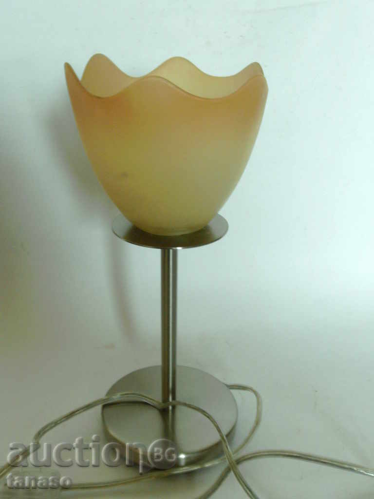 Επιτραπέζιο φωτιστικό από ανοξείδωτο ατσάλι, λειτουργικό - 7