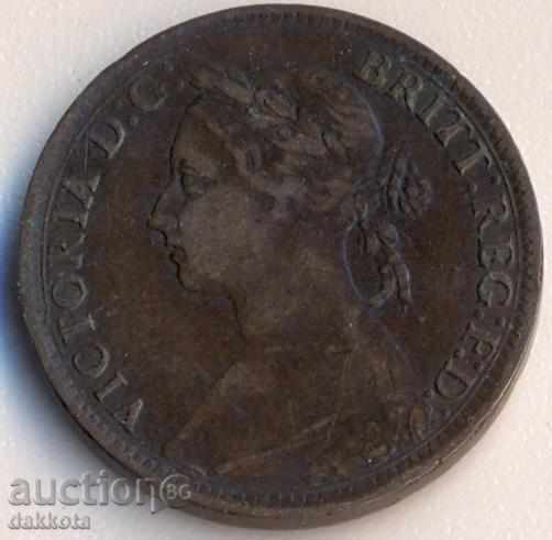 Великобритания фартинг 1885 година Виктория с цена 4.50 лв. | € 2.30