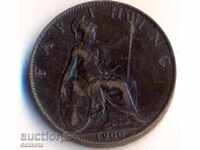 Великобритания фартинг 1900 година Виктория