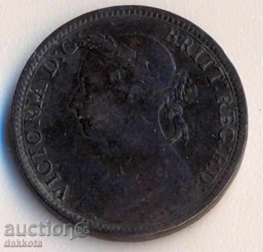 Великобритания фартинг 1886 година Виктория с цена 10.00 лв. | € 5.11