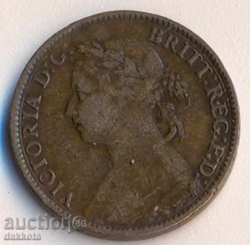 Великобритания фартинг 1884 година Виктория с цена 4.50 лв. | € 2.30