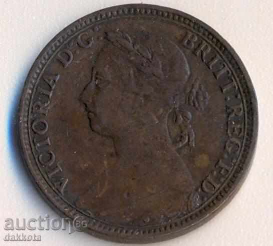 Великобритания фартинг 1891 година Виктория с цена 6.00 лв. | € 3.07