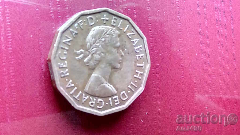THREE PENCE 1960 with price 3.86 BGN | € 1.97