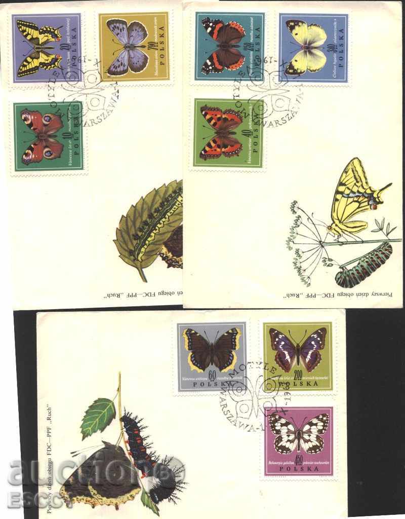 ΦΠΗΚ (FDC) Πανίδα Πεταλούδες 1967 Πολωνία