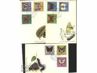 Първодневни  пликове  (FDC)  Фауна Пеперуди 1967  от Полша