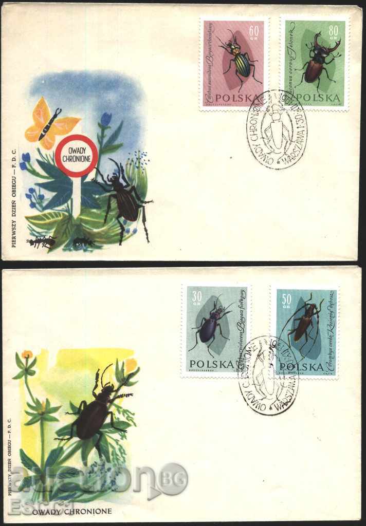 (FDC) Fauna Insects 1961 from Poland with price 22.00 BGN | € 11.25 (FDC) Fauna Insects 1961 from Poland with price 22.00 BGN | € 11.25