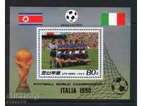 Coreea de Nord 1990 Bloc pur fotbal-Italia