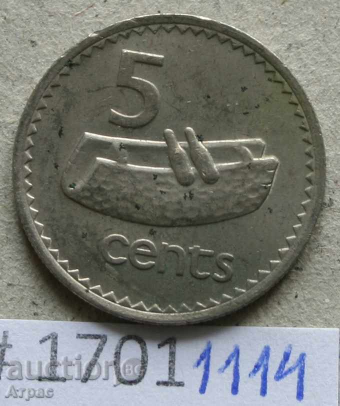 5 cents 1987 Fiji