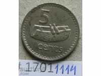 5 цента 1987 Фиджи