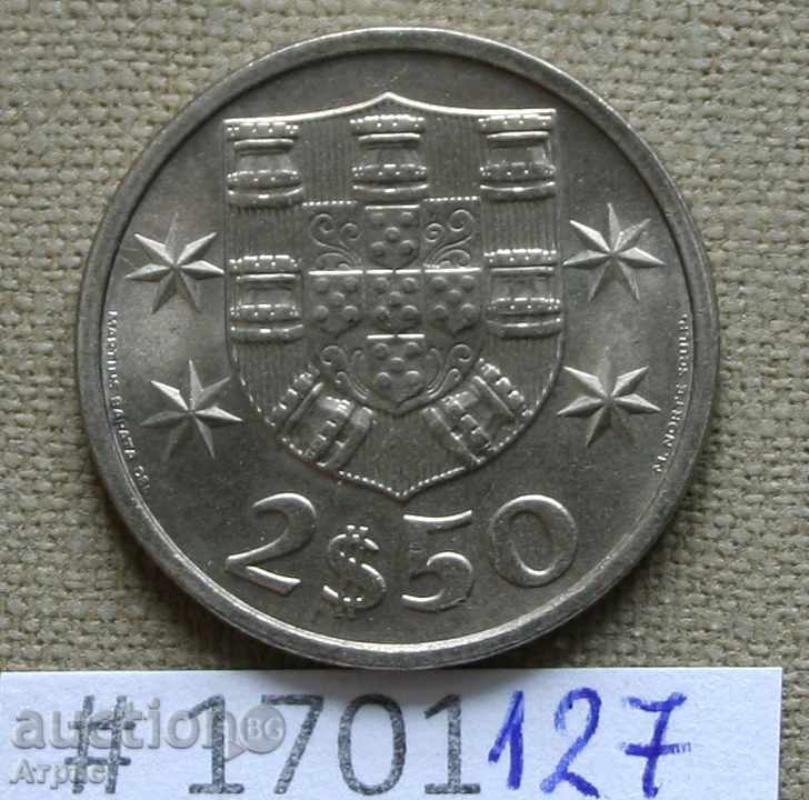 2.5 escudos 1985 Portugal-stamp UNC