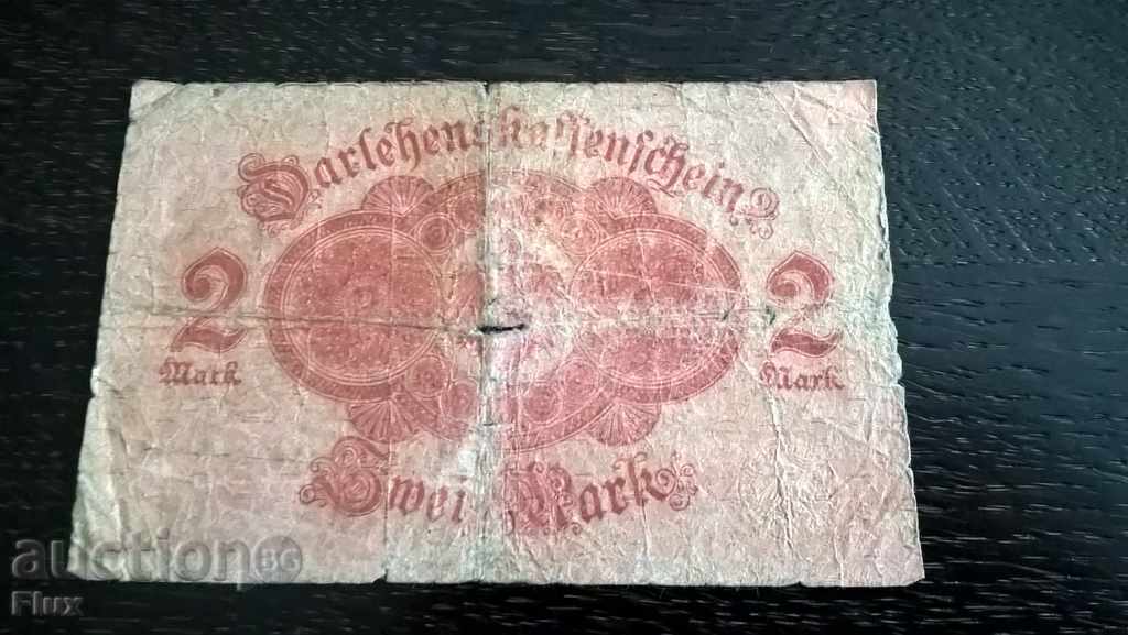 Reich banknote - Germany - 2 brands | 1914 with price 7.00 BGN | € 3.58 Reich banknote - Germany - 2 brands | 1914 with price 7.00 BGN | € 3.58