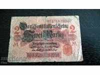 Райх банкнота - Германия - 2 марки | 1914г.